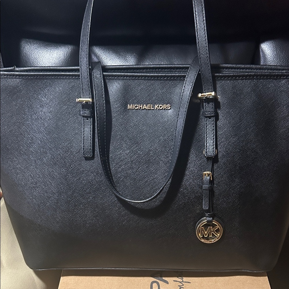 Michael Kors Black Leather Tote